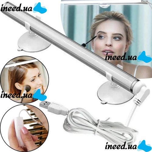 LED Lamp Mirror Lamp Backstage Beauty Lights with Suction Cups for Applying Makeup, Backlight for Mirror 6500K from batteries