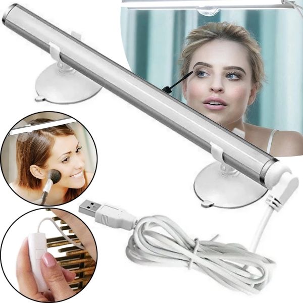 Светодиодная лампа светильник на зеркало Backstage Beauty Lights на присосках для нанесения макияжа, Подсветка для зеркала 6500K от батареек