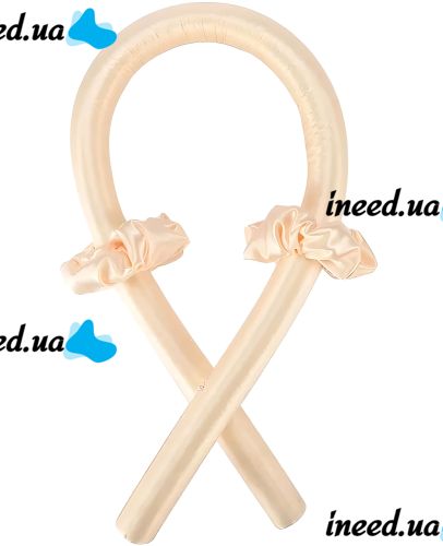Satin soft Reclaire curlers for self-styling with elastic bands and a hairpin, a soft ribbon for cold curling, a kerlik headband for curls