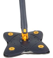 Квадратна телескопічна швабра Triangle Spin Mop для сухого та вологого прибирання регульована швабра конюшина з віджимом 360 для миття вікон і стін