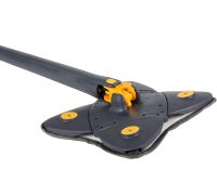 Квадратна телескопічна швабра Triangle Spin Mop для сухого та вологого прибирання регульована швабра конюшина з віджимом 360 для миття вікон і стін
