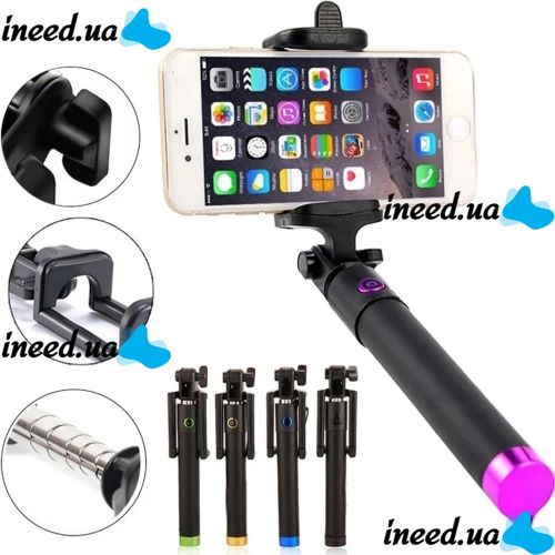 Wireless Monopod Tripod for Selfie Bluetooth Selfie Stick Locust S-018, Portable Selfie Stick 80cm, Selfie Monopod for Bluetooth for Android, IOS