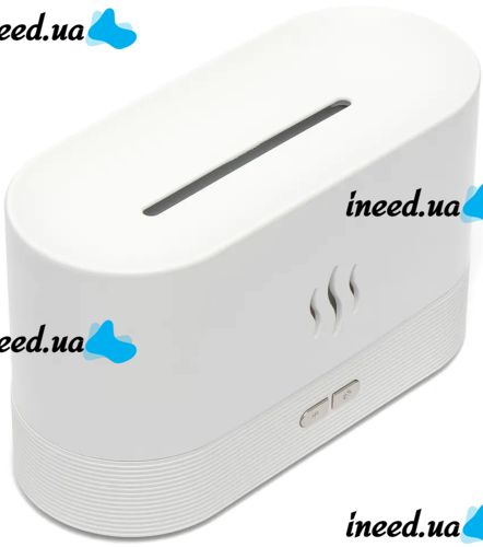 Зволожувач повітря Flame Aroma Diffuser EL - 96W дифузор ефірного масла з імітацією полум'я диму настільний ароматизатор 7 кольорів підсвічування HY01