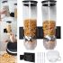 Настенный двойной диспенсер для хранения круп Double Dispenser 2 дозирующих цилиндра, емкость для сыпучих продуктов с дозатором и порционной чашей 