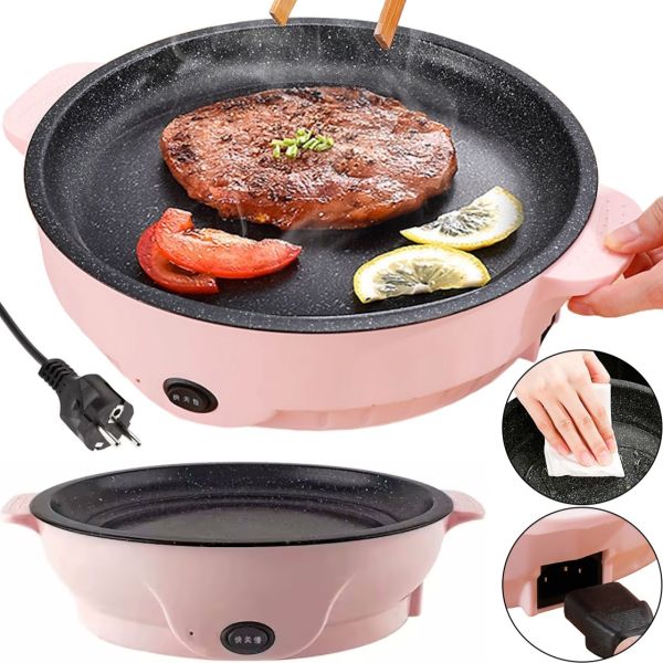 Электрическая сковородка 30 см Yonsa YS-2930 600W для приготовления еды, Электросковорода MAG-853 с антипригарным покрытием для выпечки от сети