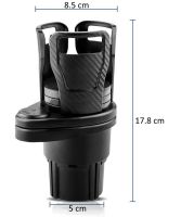 Car Multifunctional Holder Cup Holder for Car Chayanne Car holder 5 in 1, Rotating Cup Holder, Cups Black
