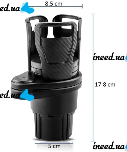 Car Multifunctional Holder Cup Holder for Car Chayanne Car holder 5 in 1, Rotating Cup Holder, Cups Black