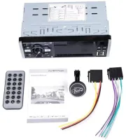 Car stereo 1DIN Pioneer 4051AI with 4.1" inch display and remote control, Pioneer Car Player with phone holder MP3 USB SD Bluetooth Black