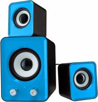 Speaker Mini FT-202 2.1 PC Music Computer Speakers, Speaker System with Subwoofer and 9W Satellites from USB Mini-jack 3.5mm Blue