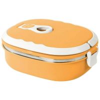 Двойной термо ланч бокс из нержавеющей стали Luch box Two Layers LB-2180 на 2 секции, Ланч-бокс контейнер на 2 отделения по 800 мл, Судочек Lunchbox