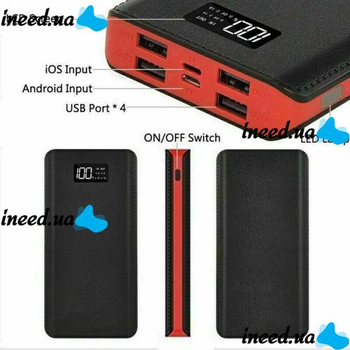 External Portable Power Bank UKC M9 50000 mAh 2.1A Black with LCD display, povobank, portable charger 50000mah