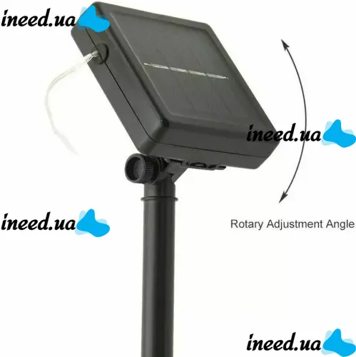Уличная светодиодная гирлянда Solar String Lights LS48-100WW 12 метров 100 LED диодов Теплый белый Роса Warm light с солнечной панелью для деревьев и веранд