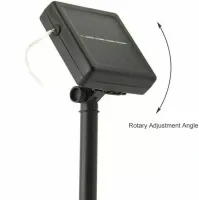 Уличная светодиодная гирлянда Solar String Lights LS48-100W 12 метров 100 LED диодов Холодный белый Роса Cool light с солнечной панелью для деревьев и веранд