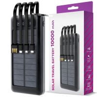 Charger Power bank YM-485 Solar 10000 mAh with a set of cables 4in1 External solar battery Type-C microUSB Lightning