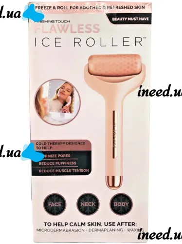 Cooling Hand Massager Roller Flawless Ice Roller for Cold Body and Face Massage, Roller Roller Ice Roller with Gel Cryo Massage Pink