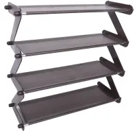Складна етажерка полиця для зберігання взуття Z-Shared Shoe Rack YH8802-4 на 4 полиці, Побутова стійка органайзер YH-8802 для речей і взуття кавова