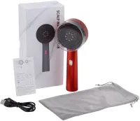 Беспроводная массажная расческа Scalp Massager Comb YKD-123B для укладки и завивки волос Аккумуляторная щетка с дозатором для массажа головы Красная