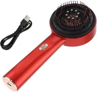 Беспроводная массажная расческа Scalp Massager Comb YKD-123B для укладки и завивки волос Аккумуляторная щетка с дозатором для массажа головы Красная