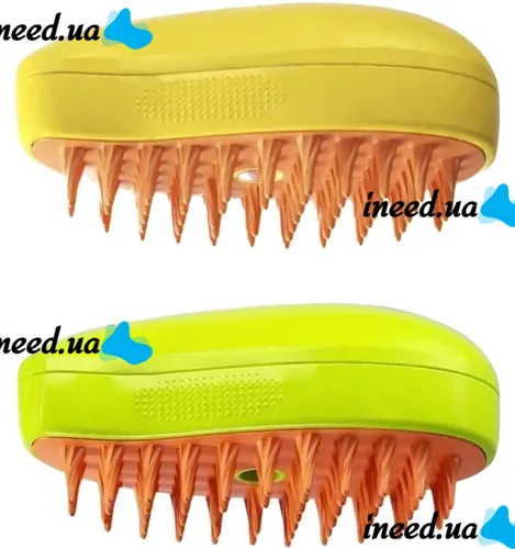 Електрична парова щітка Pet Brush SBC-1 для вичісування шерсті кішок і собак, гребінець розпилювач з зволоженням для догляду за домашніми тваринами