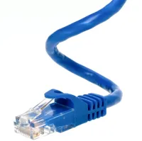 Високошвидкісний мережевий LAN кабель патч корд UTP Cat5e 25 метрів RJ - 45 для підключення до комп'ютера Інтернету, комутаційний ethernet шнур Синій