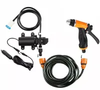 Автомобільна мийка високого тиску Power Wash CW-102 12V 100W Мембранний насос DP-537 5,5 л / хв для кемпінгу і миття машини від прикурювача MA-12