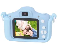 Smart kids Kitty XO XJ01 Children's Digital Camera with Selfie Camera and 600mAh Video Shooting, Cat 2" Camera with Built-in Games for Children Blue
