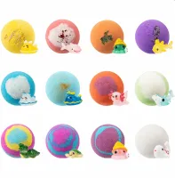 Подарочный набор бомбочек Bath Bomb Gift 12 штук для ванны с игрушкой сюрпризом, детские спа бомбочки шарики Морские жители для ванной с игрушками