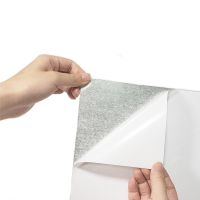 Дзеркальна прямокутна акрилова самоклеюча наклейка на стіну 27х42 см, небитке гнучке акрилове дзеркало стікер самоклейка для ванної