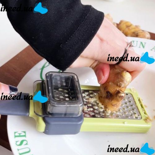 Manual Garlic Grater Functional Kitchen Gardget, Manual Kitchen Chopper, Garlic Grinder, Shredder-Grater, Presser, pres, Chocolate Cheese