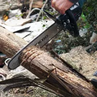 Chain Saw Nozzle 12" Chain saw for the Grand 300QF Pro Grinder with a chain lubrication system for 30cm Bulgarians with a handle and an oil tank