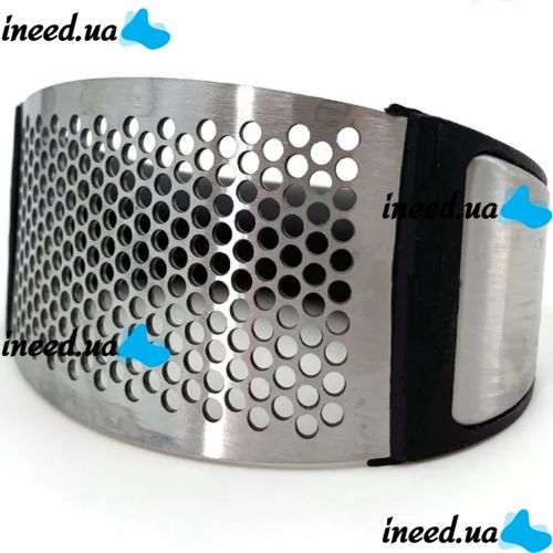 Прес подрібнювач Arc-Shaped Garlic Press для часнику, Ручна часничниця, Часникодавка, натискна часникодавилка з нержавіючої сталі Чорна