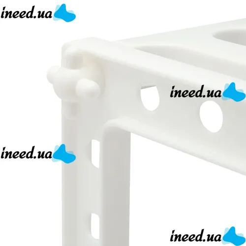 Многофункциональная регулируемая кухонная полка стойка Kitchen Rack 38-70 см для хранения посуды, Раздвижной органайзер под раковину 2 яруса Белая