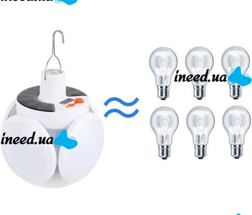 Универсальный складной фонарь Solar Emergency Charging Lamp BL-2029 подвесная LED лампа для кемпинга с USB, аккумуляторная на солнечной батареи