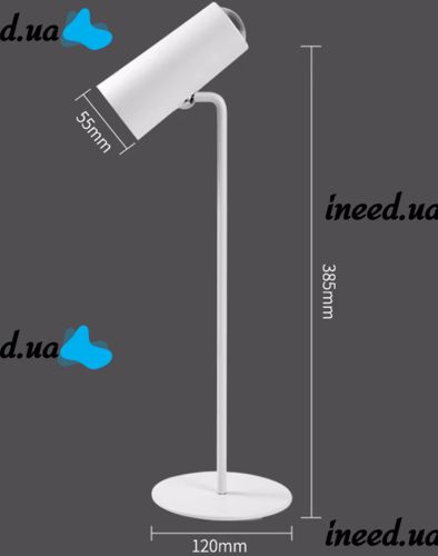 Настільна акумуляторна LED лампа Xiaomi Ly-739 2000mAh для читання 4000K, переносний бездротовий світильник MIB 6 DFTP 71655001 3 режими Білий