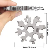 Универсальный инструмент мультитул с кольцом 18 в 1 SnowFlake Wrench Tool, Портативный набор ключей Снежинка отвертка, шестигранник, гаечный ключ
