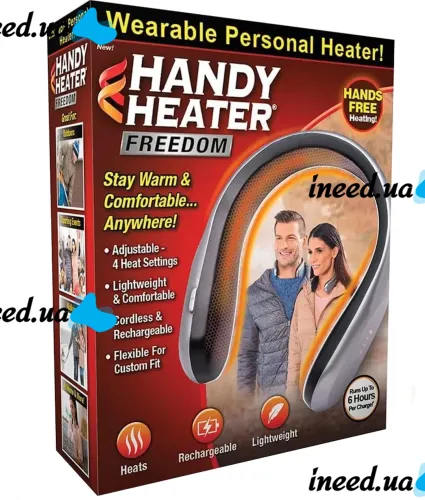 Wireless Neck Heater Handy Heater Freedom MAG-634 with 4 USB Heating Modes, Portable Rechargeable Mini Neck Heater Grey