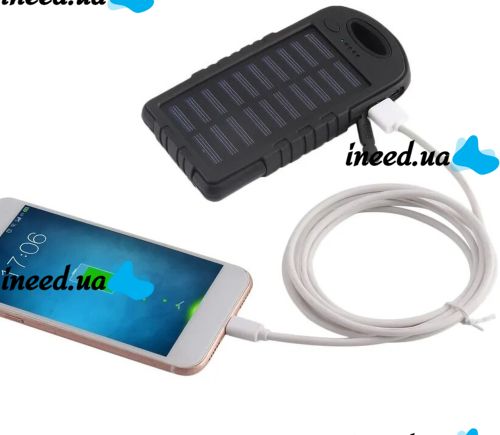 Portable Charger Power Bank Solar Charger JS-3 50,000 mAh power bank with carbine on a solar battery, external battery 50,000 mAh