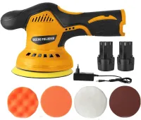 Бездротова полірувальна машинка DeWalt 12V YK49 з 2 акумуляторами Акумуляторна ексцентрикова Шліфмашина для полірування автомобіля з насадками
