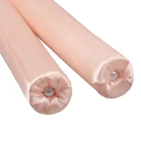 Satin soft Reclaire curlers for self-styling with elastic bands and a hairpin, a soft ribbon for cold curling, a kerlik headband for curls