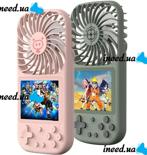 Portable Gaming Console with Fan Gen Game Fan F1 HS-224 for 500 Games, Retro Mini Console with 2.8" Dendy JD-05 Display from Battery