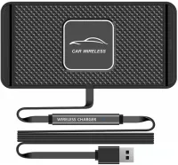 Автомобільна бездротова зарядка Car Wireless Pad C1 15W для зарядки телефону, силіконовий зарядний килимок в авто з антиковзаючим покриттям чорний