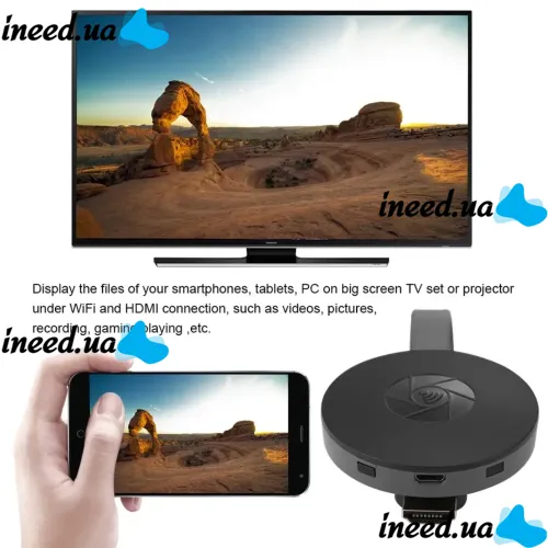 Wireless WiFi HDMI Receiver Adapter Chromecast MiraScreen G2 Multimedia Media Player with Built-in WIFI Module from Phone to TV Black