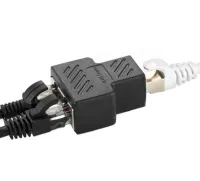 Одноканальний пасивний подвійний перехідник Подовжувач HDMI сигналу-2xRJ45 адаптер Voltronic по UTP кабелю по двом крученим парам до 30м 1080p Чорний