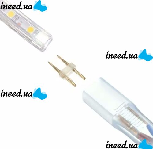 Кабель питания адаптер для светодиодной LED ленты 5050 Foton Power Cable Neon с контроллером 220V IP65, Шнур вилка для светодиодного неона от 220В