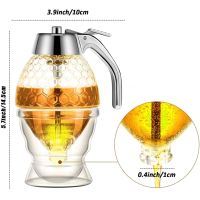 Диспенсер для меда Honey Dispenser ручной дозатор 200 мл, емкость колба для соусов, карамели, варенья, диспенсер-дозатор на подставке 10*15 см