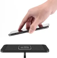 Автомобільна бездротова зарядка Car Wireless Pad C1 15W для зарядки телефону, силіконовий зарядний килимок в авто з антиковзаючим покриттям чорний