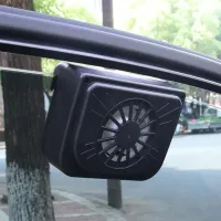 Автомобільний віконний вентилятор Solar Auto Fan на сонячній батареї з гумовою трубкою для кріплення на бічне скло, система охолодження машини