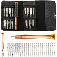 A set of screwdrivers with magnetic bits 25 in 1 set of tools for repairing and disassembling phones electronics mini screwdrivers for a radio master in a case