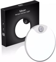 Настінний світлодіодний світильник Sanso LED 15W-NW-SE з датчиком руху, стельовий акумуляторний круглий ліхтар BT001 4000K IP44 на стіну Білий