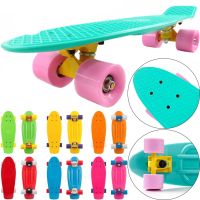 Children's urban Mini Skate Penny Board Penny My Go Fish Skateboards Mint 22", Skateboard MS-0848 with luminous wheels for children and teenagers